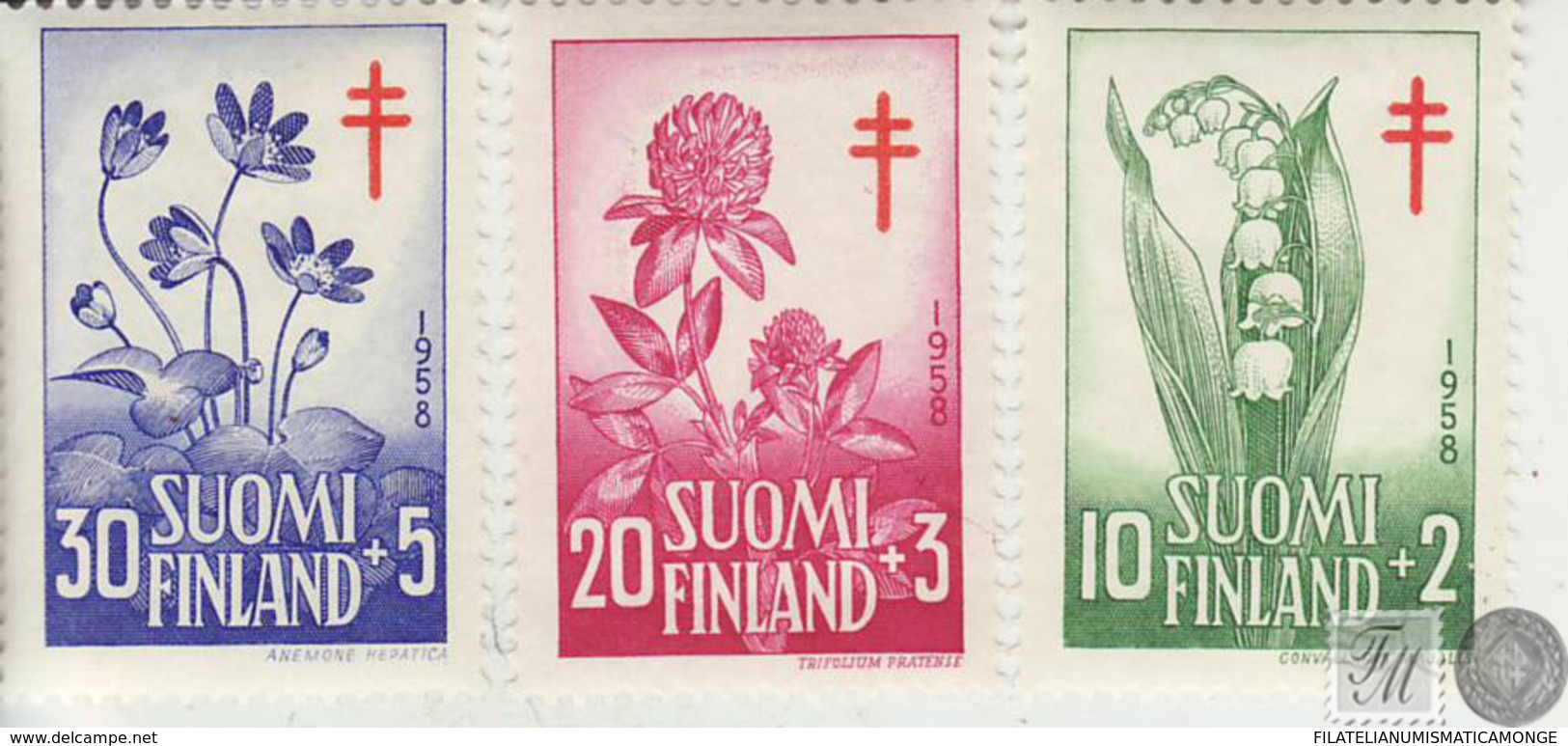 Finlandia 1958  Yvert Tellier  472/74 Flor */NH - Other & Unclassified