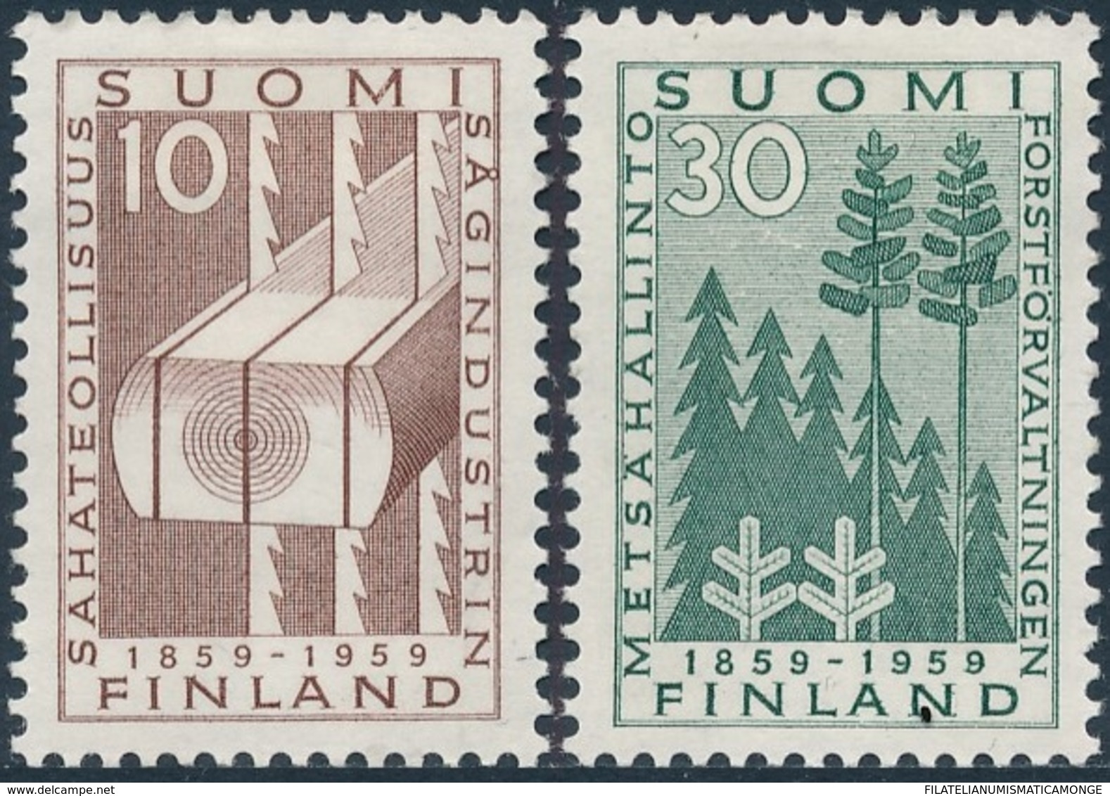 Finlandia 1959  Yvert Tellier  483/84 Forestacion */NH - Other & Unclassified