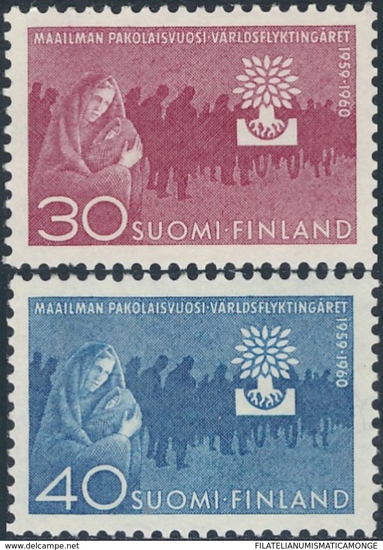 Finlandia 1960  Yvert Tellier  493/94 Año De Los Refugiados ** - Sonstige & Ohne Zuordnung