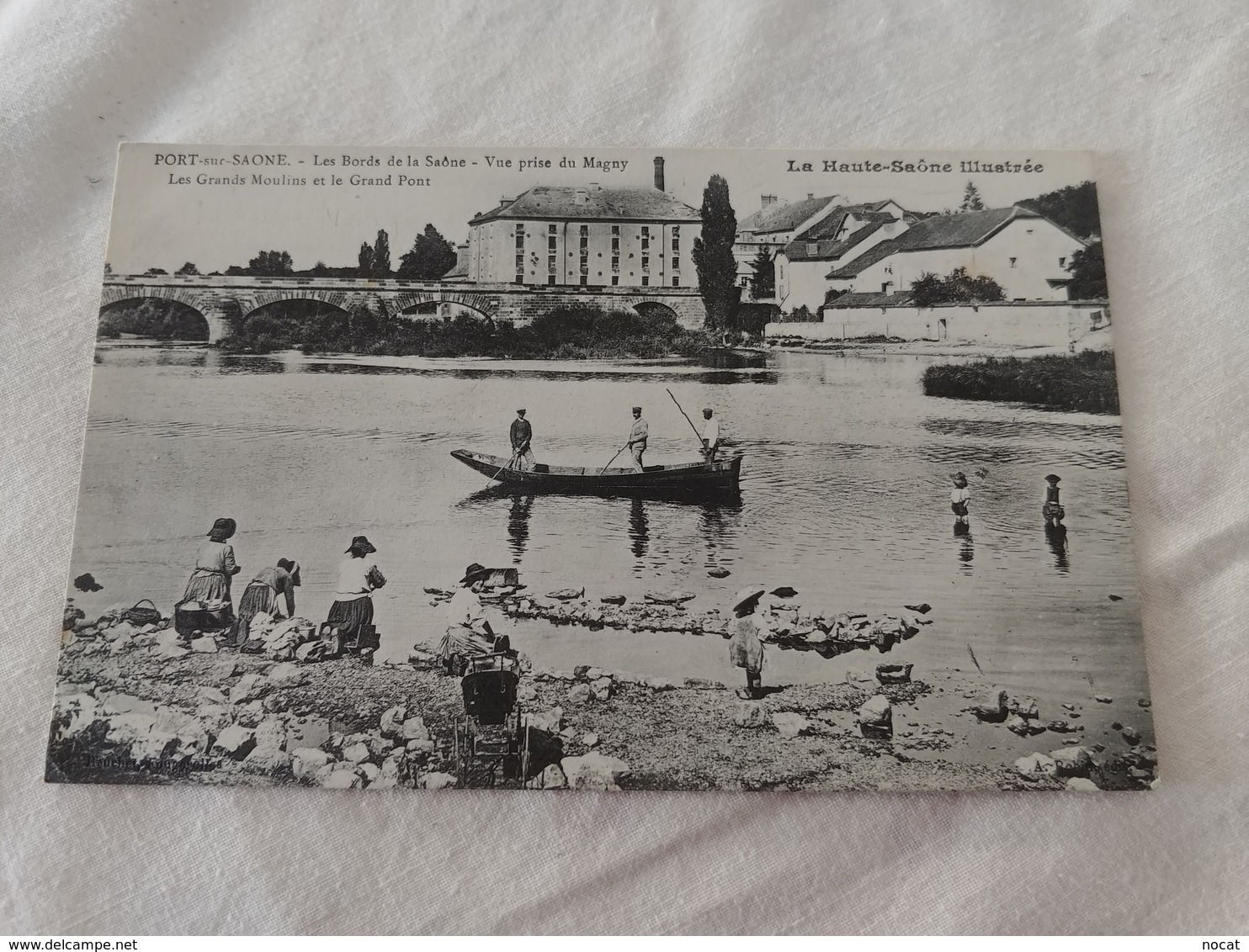 Port Sur Saône Les Bords De La Saône Vue Prise De Magny Les Grands Moulins Et Le Grand Pont Haute Saône Franche Comté - Otros & Sin Clasificación