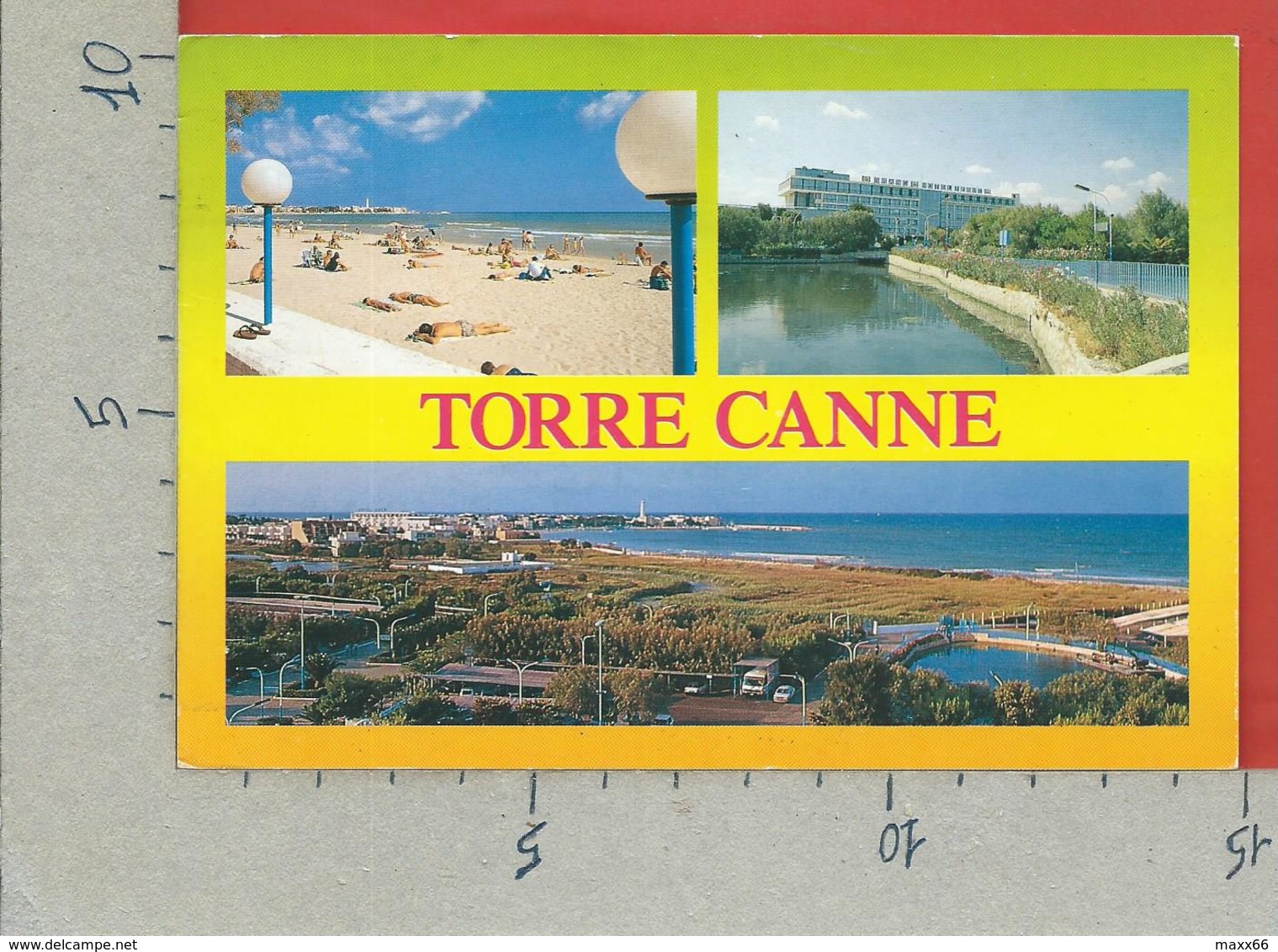 CARTOLINA VG ITALIA - TORRE CANNE (BR) - Spiaggia Grand Hotel Terme - 10 X 15 - 1992 - Brindisi