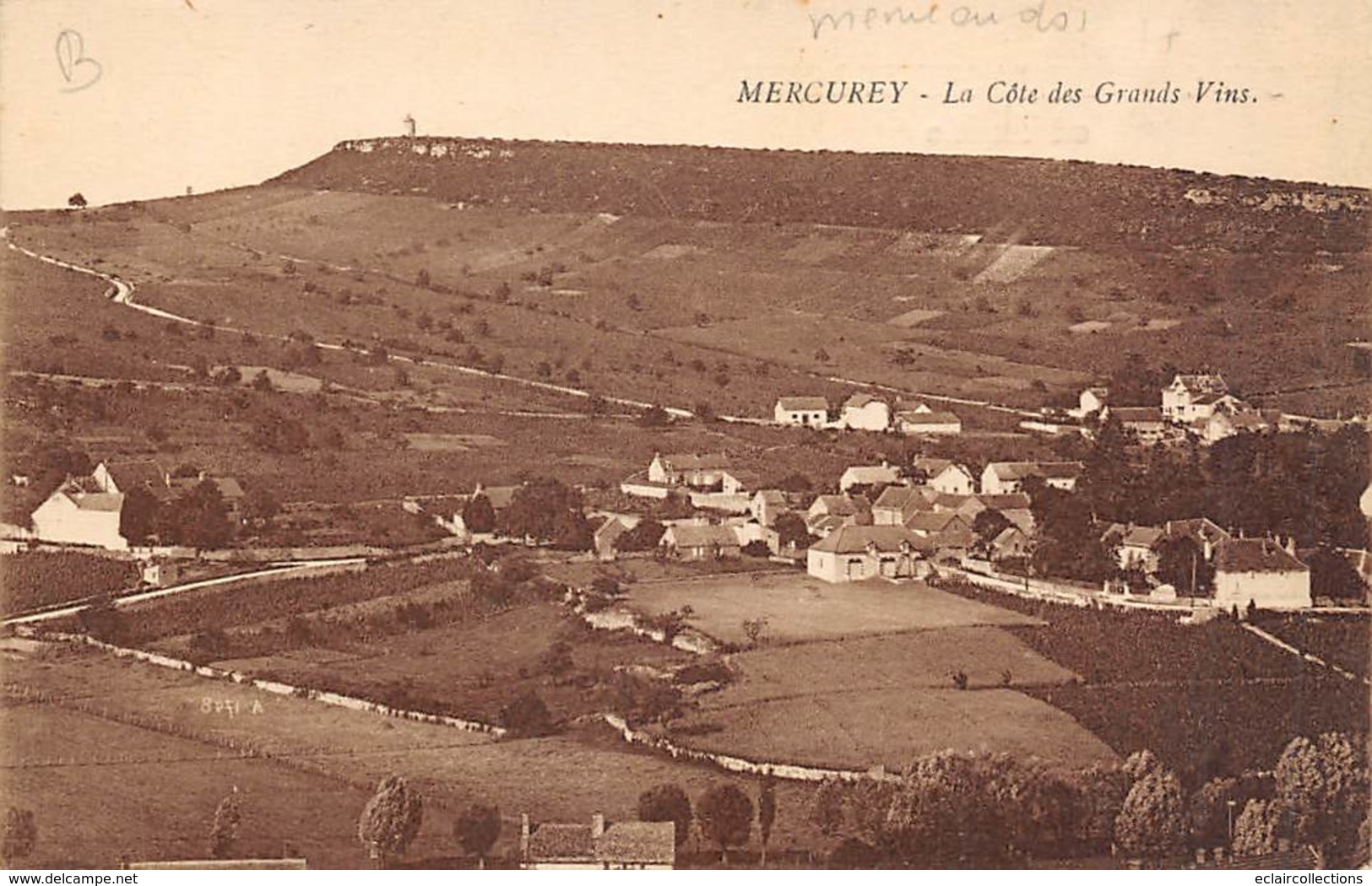 Mercurey        71       La Côte Des Grands Vins. Au Dos 1 Menu De Banquet          (voir Scan) - Otros & Sin Clasificación