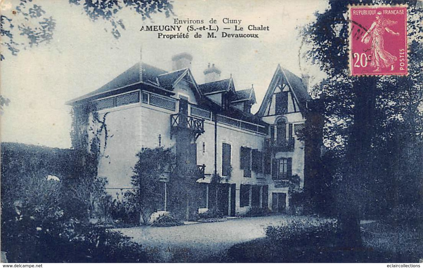 Meugney         71      Le Châlet . Propriété De M. Devaucoux          (voir Scan) - Andere & Zonder Classificatie