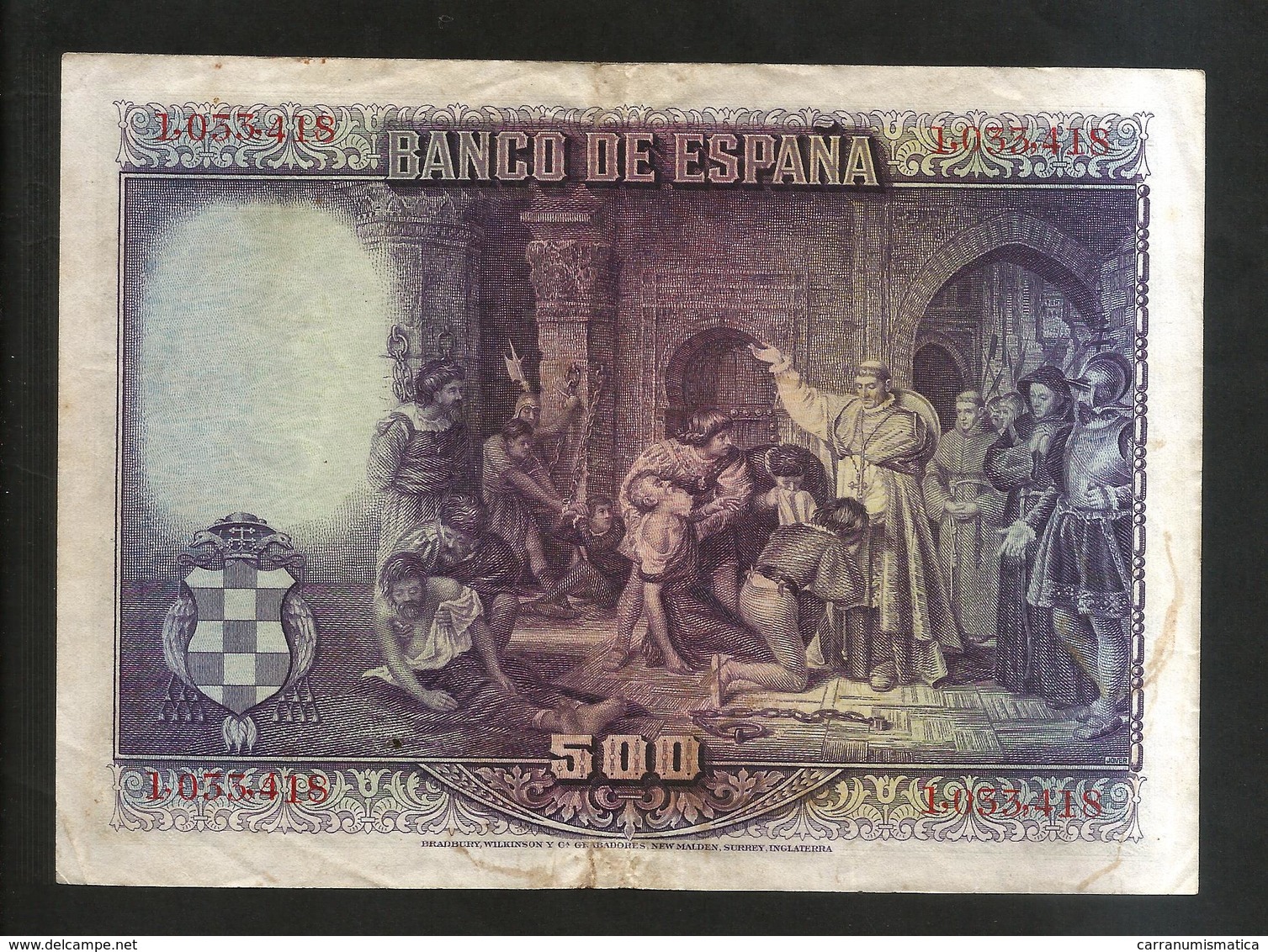 SPAGNA / SPAIN - BANCO De ESPANA - 500 Pesetas (MADRID 1928) CISNEROS - 500 Peseten