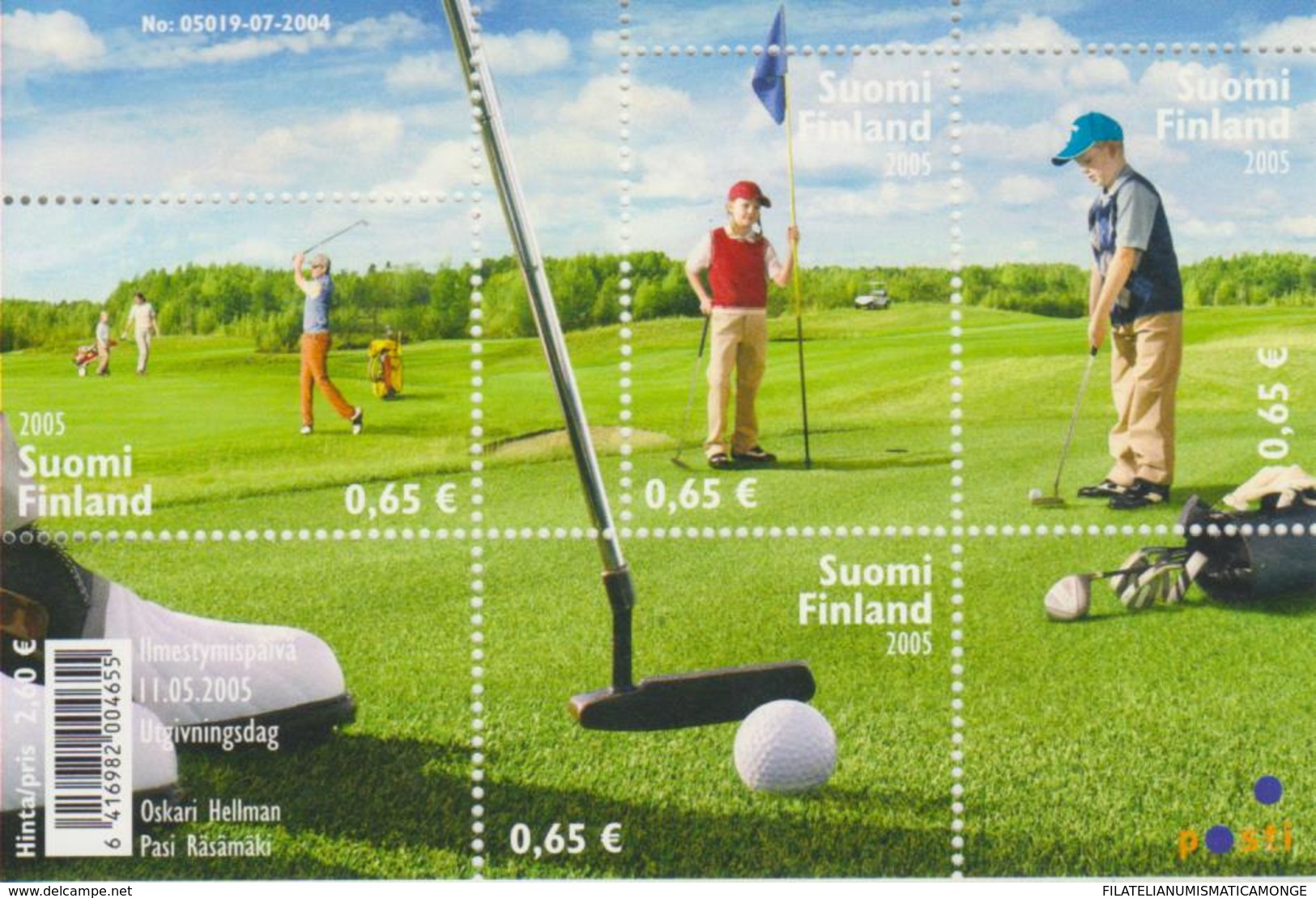 Finlandia 2005  Yvert Tellier  1721/24 Golf (4s) / Hb 36 ** - Unused Stamps