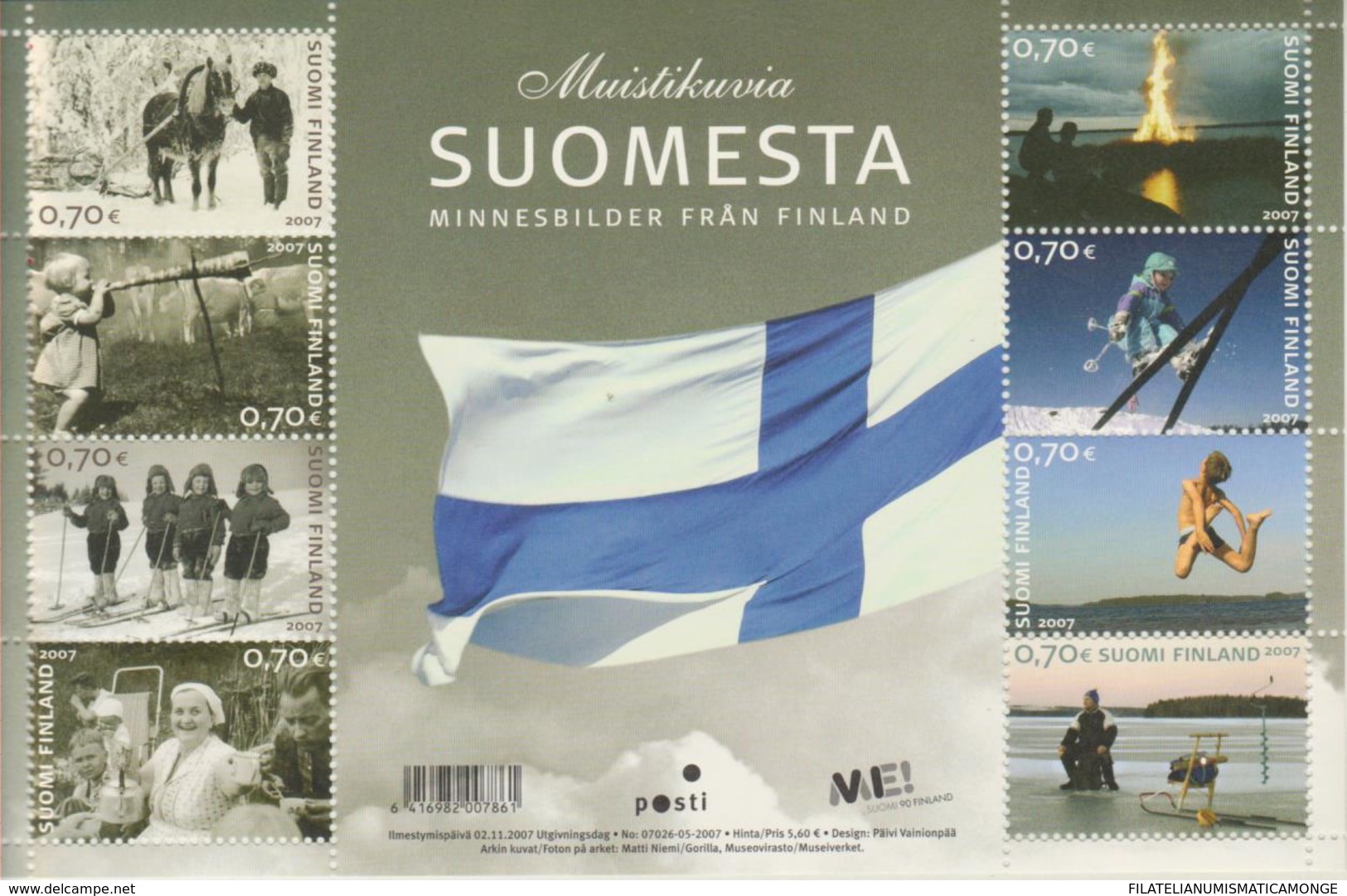 Finlandia 2007  Yvert Tellier  1836/43 MH Souvenir De Finlandia/Mini Hoja ** - Ungebraucht