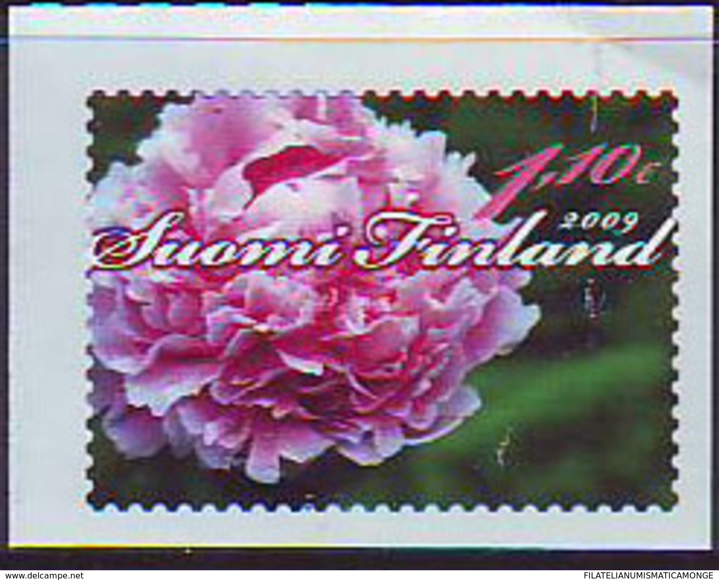 Finlandia 2009  Yvert Tellier  1918 Flor/Peonia/adh. ** - Ongebruikt