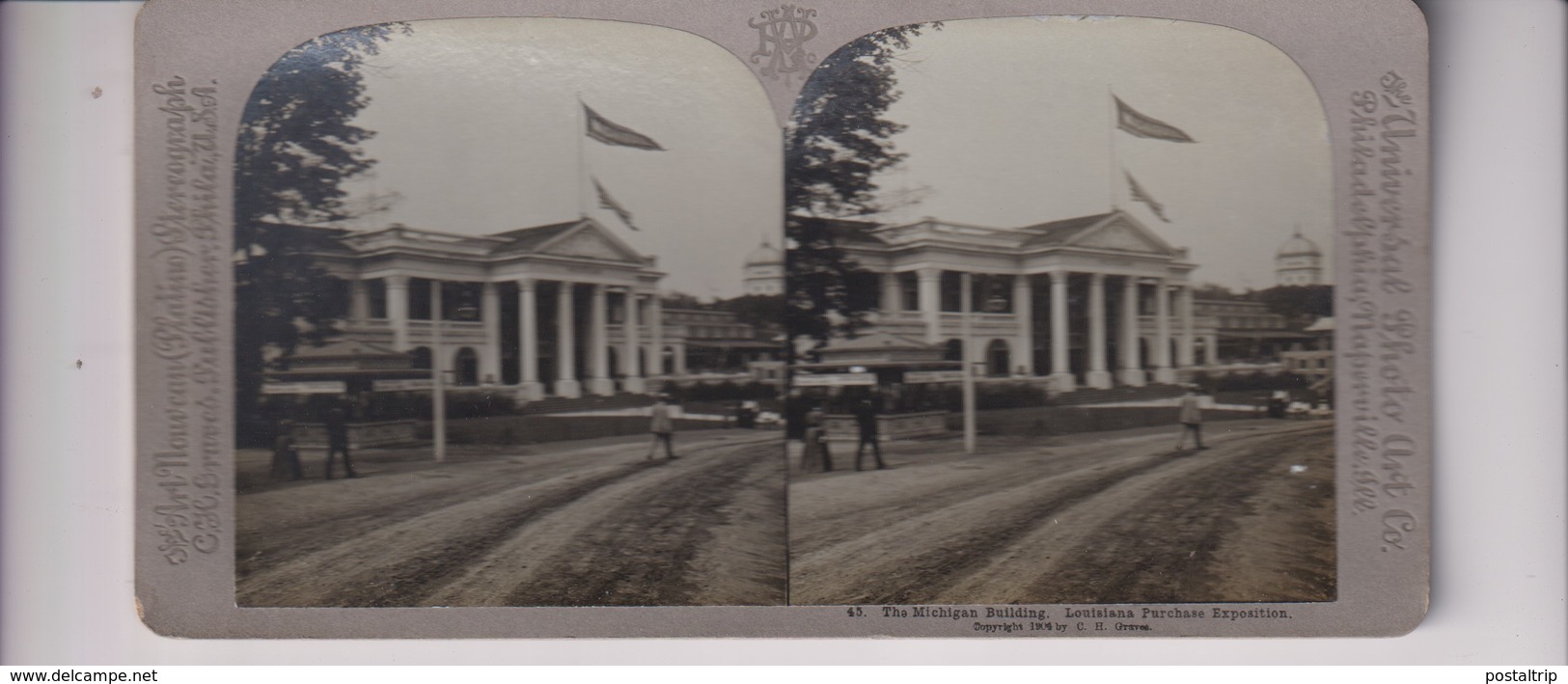 THE MICHIGAN BUILDING  LOUISIANA PURCHASE EXPOSITION Stéréoscopique Stéréoscope Carte Photo Stéréo - Fotos Estereoscópicas