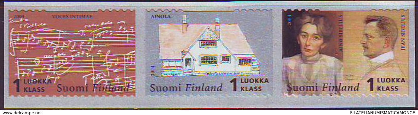 Finlandia 2004  Yvert Tellier  1646/48 Jean Sibelius  1Kl  (3s) ** - Unused Stamps