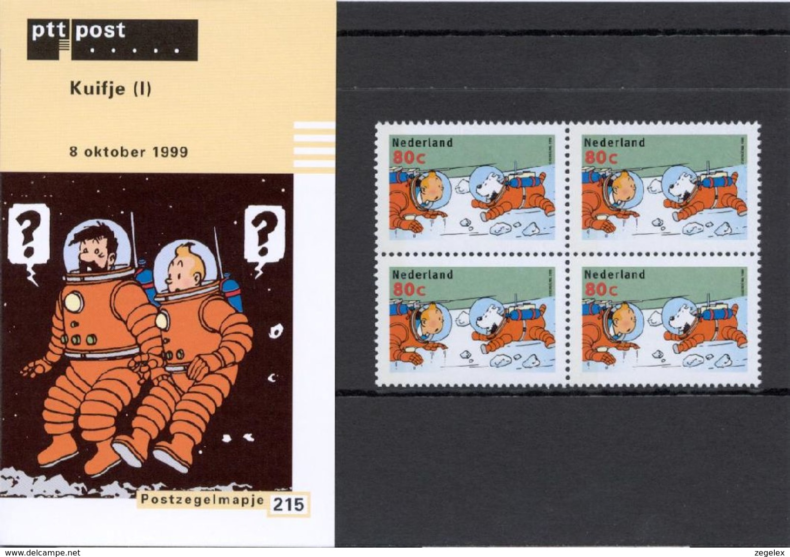 1999 Kuifjezegels Uit Postzegelboekje 59 In Mapje 215 TinTin- Postfris/MNH/** - Ongebruikt