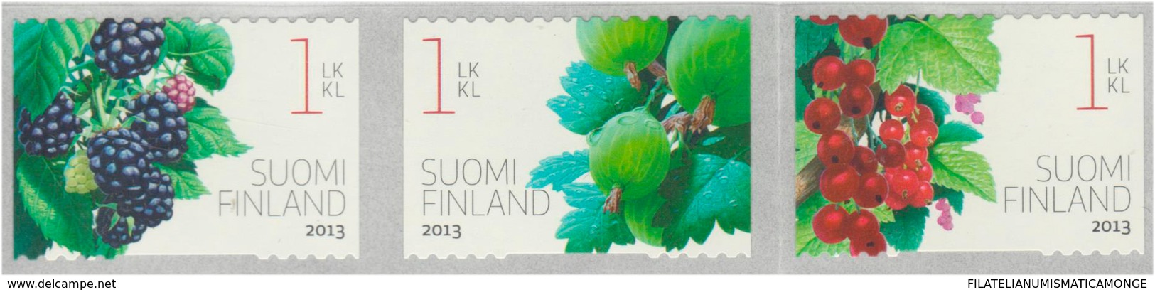 Finlandia 2013  Yvert Tellier  2191/93 Flora : Frutos Rojos ** - Neufs