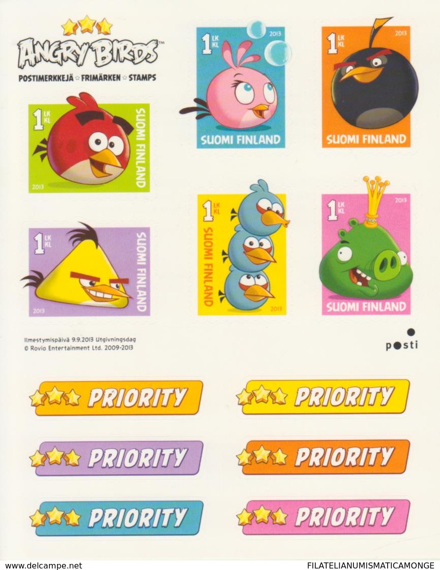 Finlandia 2013  Yvert Tellier  2226/31 Personajes Infantiles "Angry Birds"  (6v - Neufs