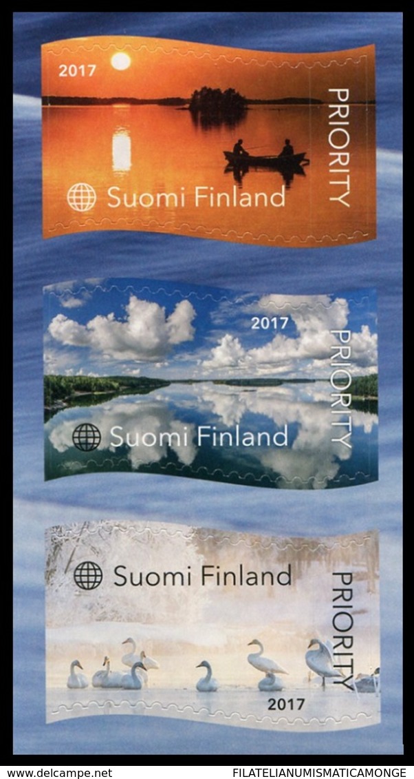 Finlandia 2017  Yvert Tellier  2462/64 Estaciones De Finlandia  (3v) ** - Unused Stamps