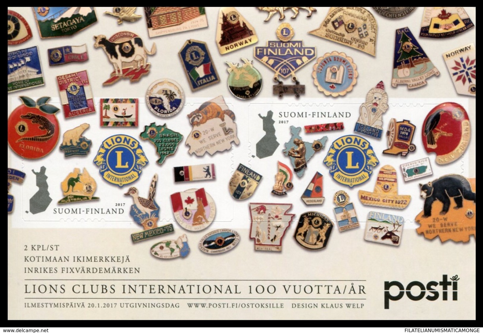 Finlandia 2017  Yvert Tellier  2459/60 HB Club Internacional "Lions" ** - Unused Stamps