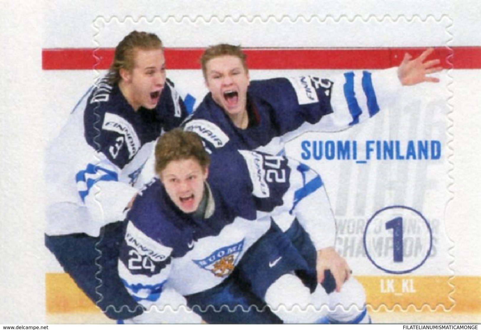 Finlandia 2016  Yvert Tellier  2424 Finlandia Campeones Del Mundo / Hockey ** - Unused Stamps