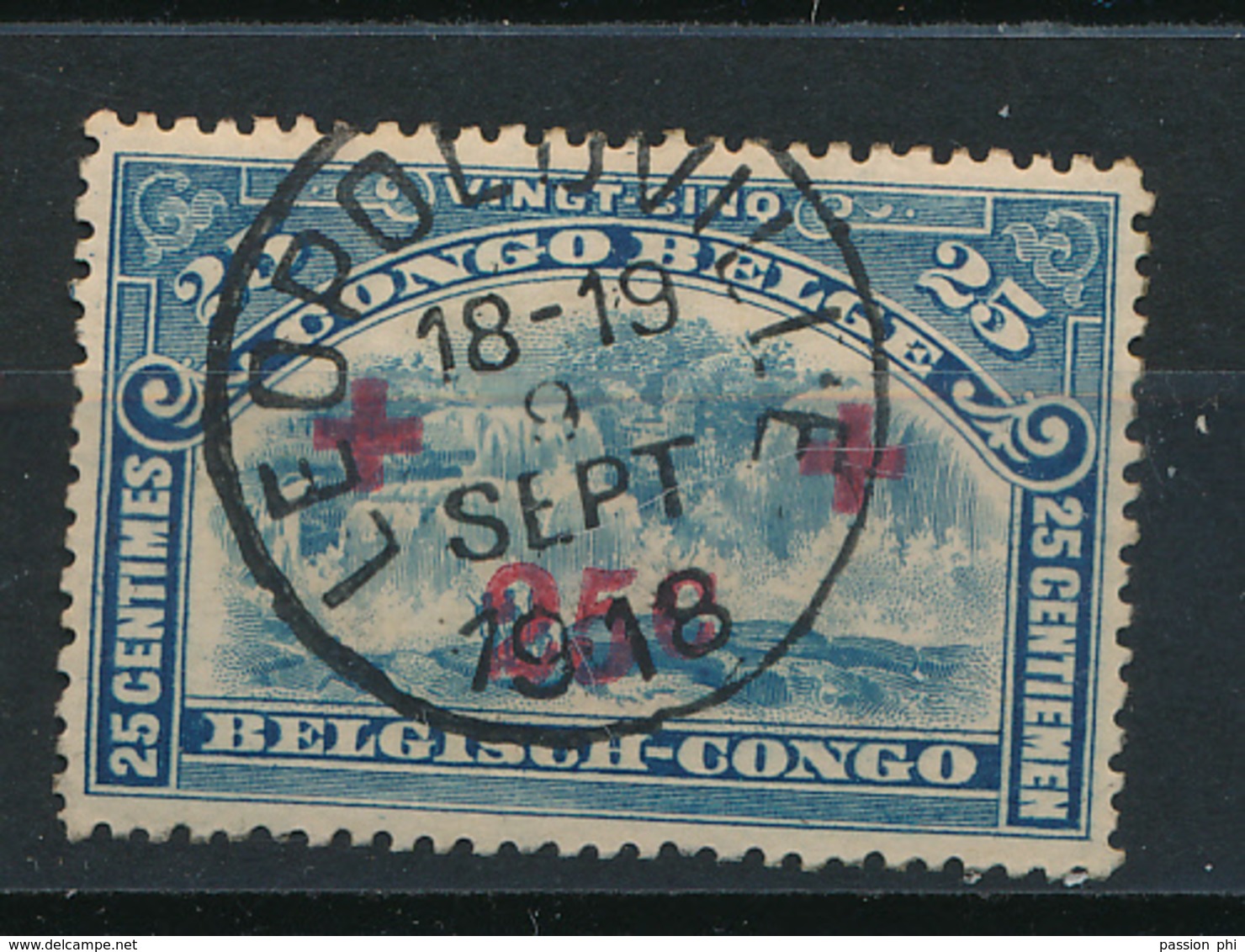 BELGIAN CONGO 1918 ISSUE RED CROSS USED - Gebruikt