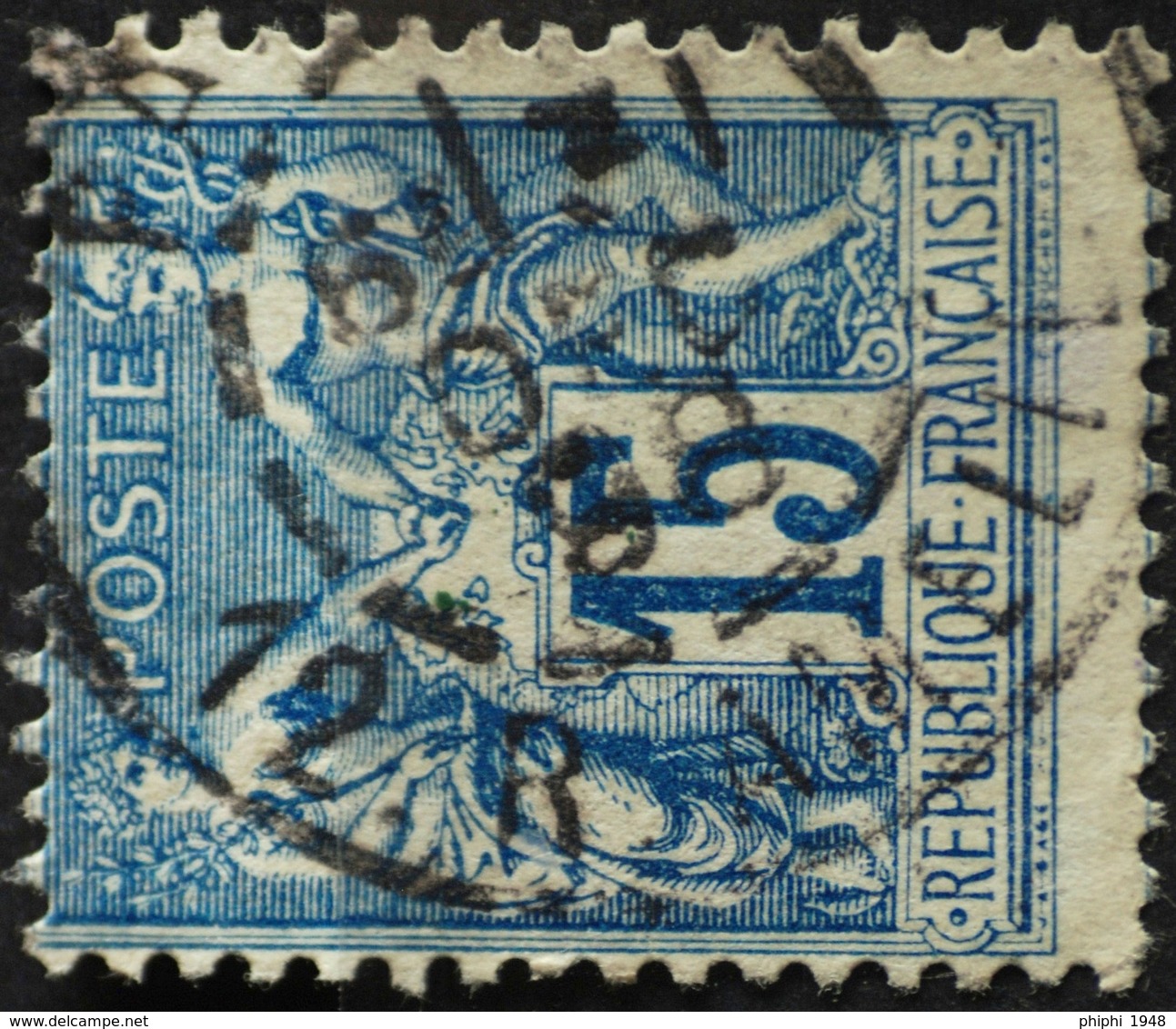 -Sage N°90 Type Ll O (.CAD) PARIS R AMELIE 31 DEC 1898. ( Bur 27 Et Non 12 ). - 1876-1898 Sage (Type II)