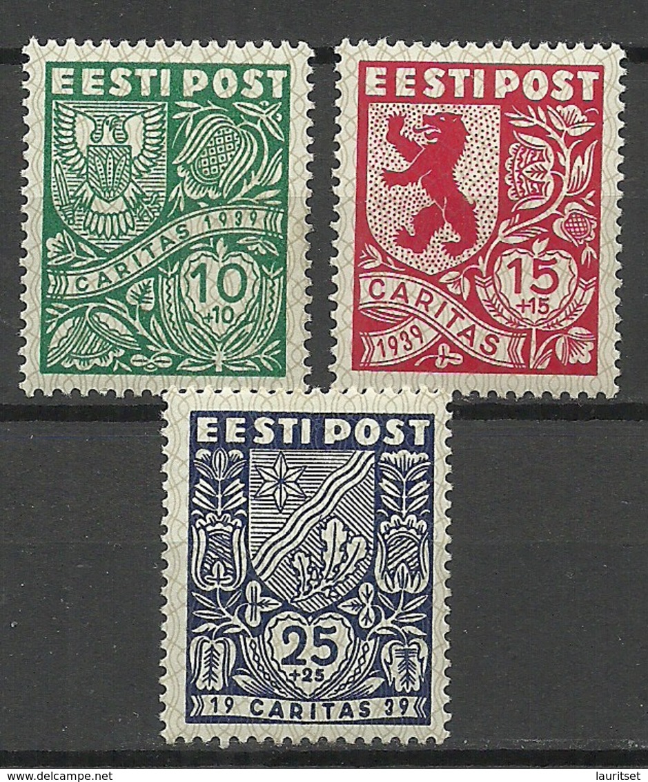 Estonia 1939 CARITAS Michel 142 - 144 * - Estonia