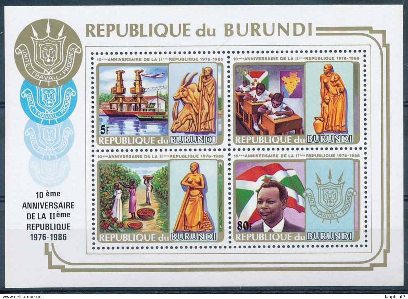 [62713]SUP//**/Mnh-c:70e-BL121B, 10 Ans De La République, NON EMIS, Peu Courant - Neufs