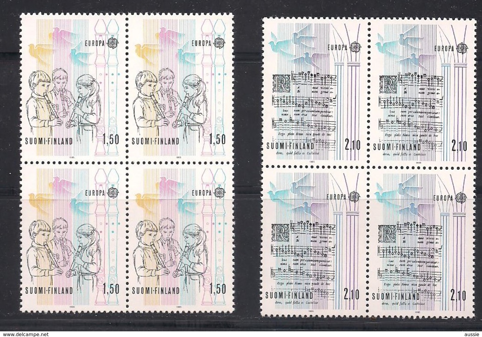 Cept 1985 Finlande Suomi Finland Yvertn° 932-933 *** MNH 4 Séries Cote 40 € Musique - Unused Stamps