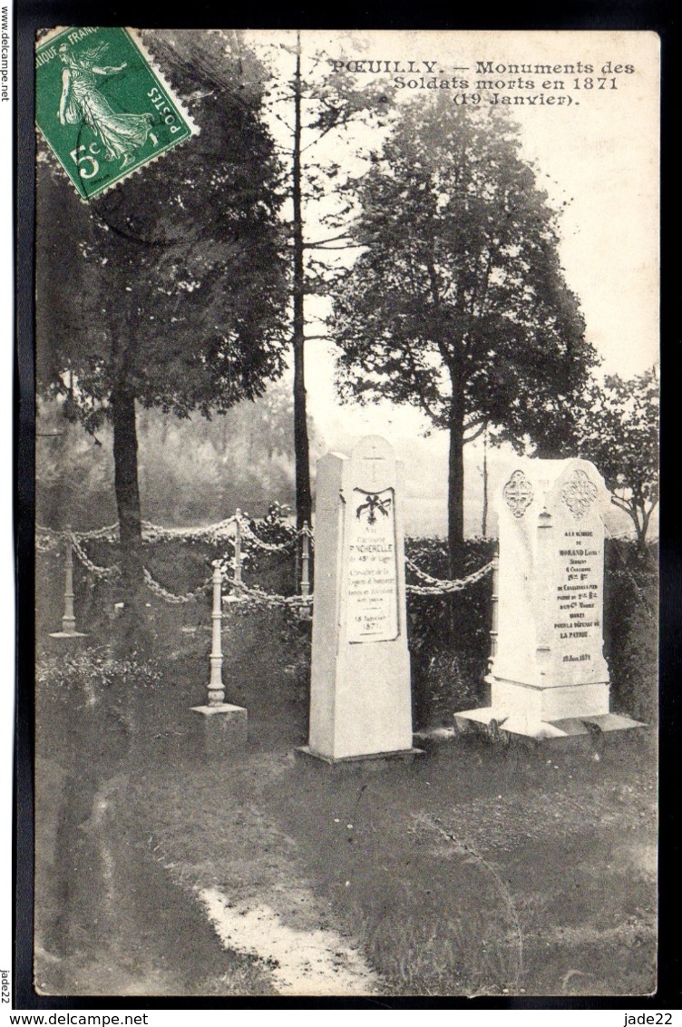 POEUILLY 80 - Monuments Des Soldats Morts En Janvier 1871 - #B192 - Autres & Non Classés