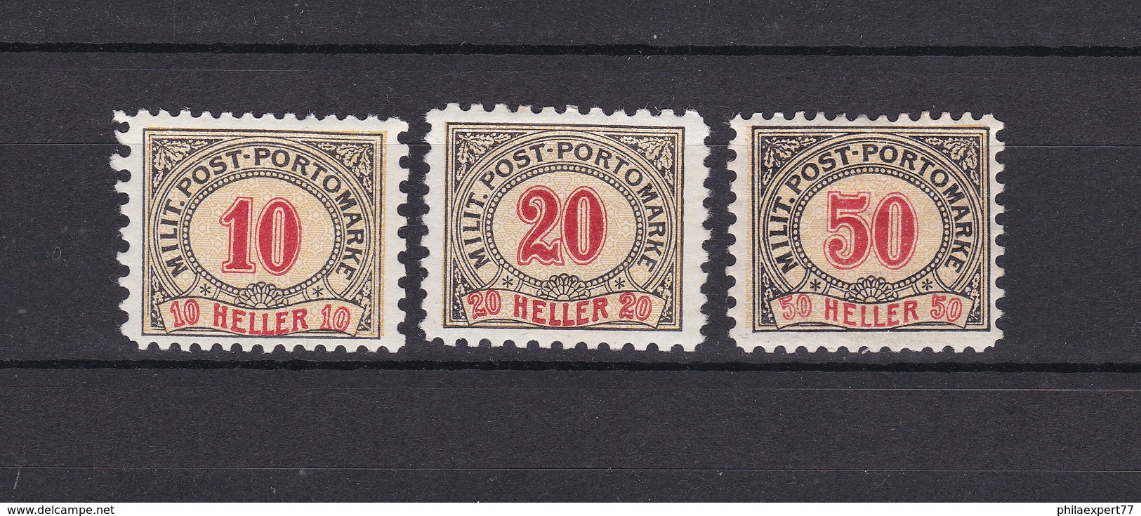 Bosnien-Herzegowina - Österreichische Besetzung - Porto - 1904 - Michel Nr. 9 G + 11/12G - 60 Euro - Bosnia And Herzegovina