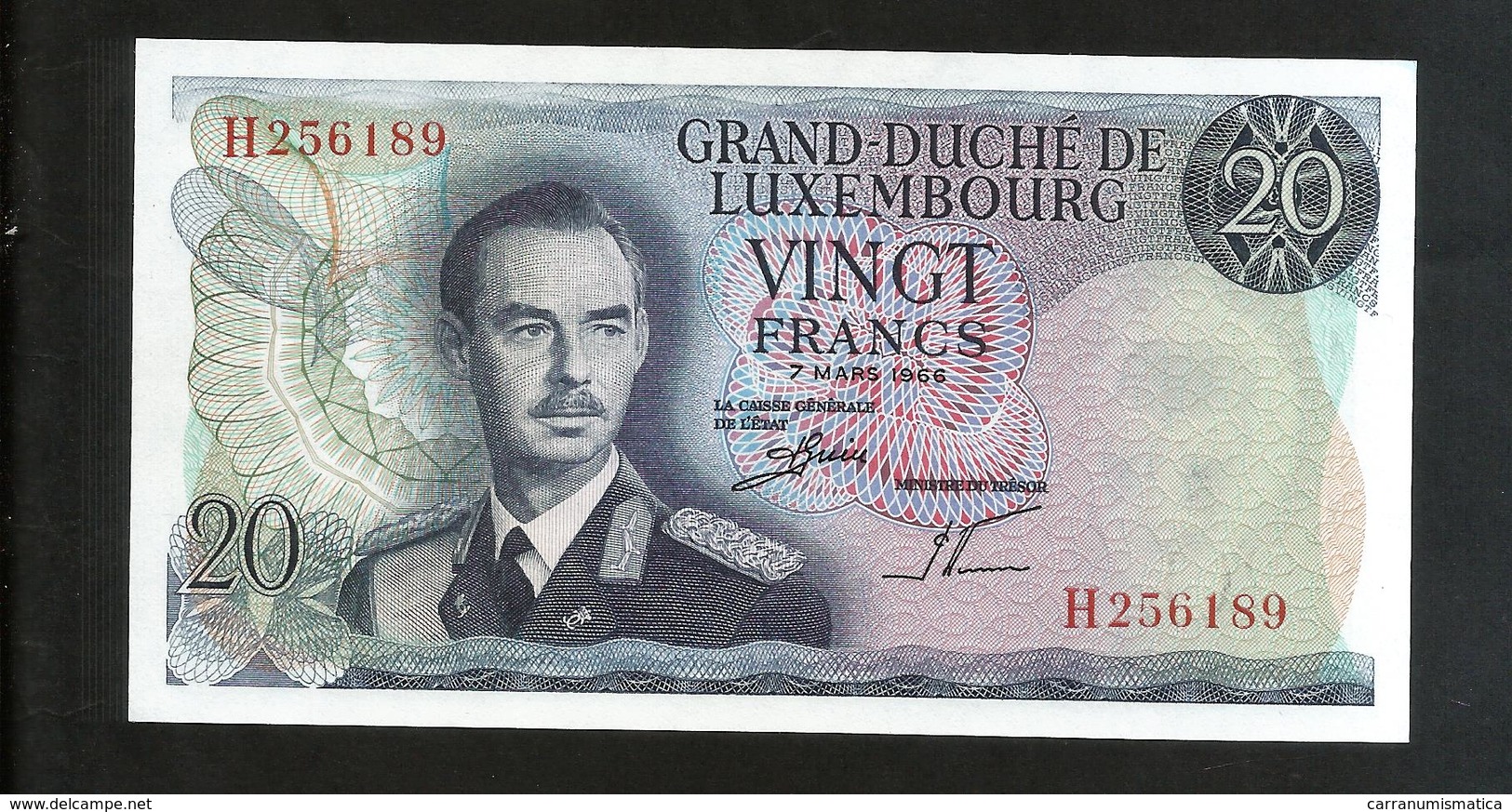 LUXEMBOURG - 20 FRANCS (1966) - Lussemburgo