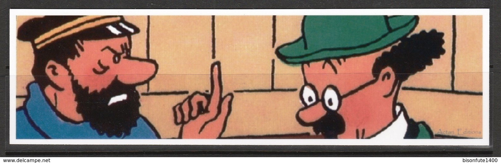 Tintin - 1 Marque Page Avec Illustration Tintin - Editions Actan. ( Dimensions : 5,2 Cm X 18,7 Cm ) - Marque-pages