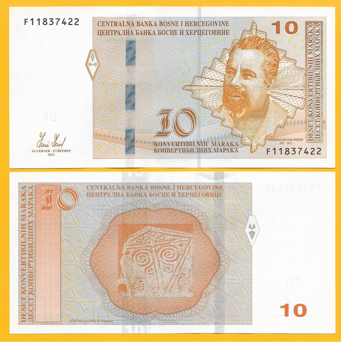 Bosnia-Herzegovina 10 Maraka P-80 2012 UNC Banknote - Bosnië En Herzegovina