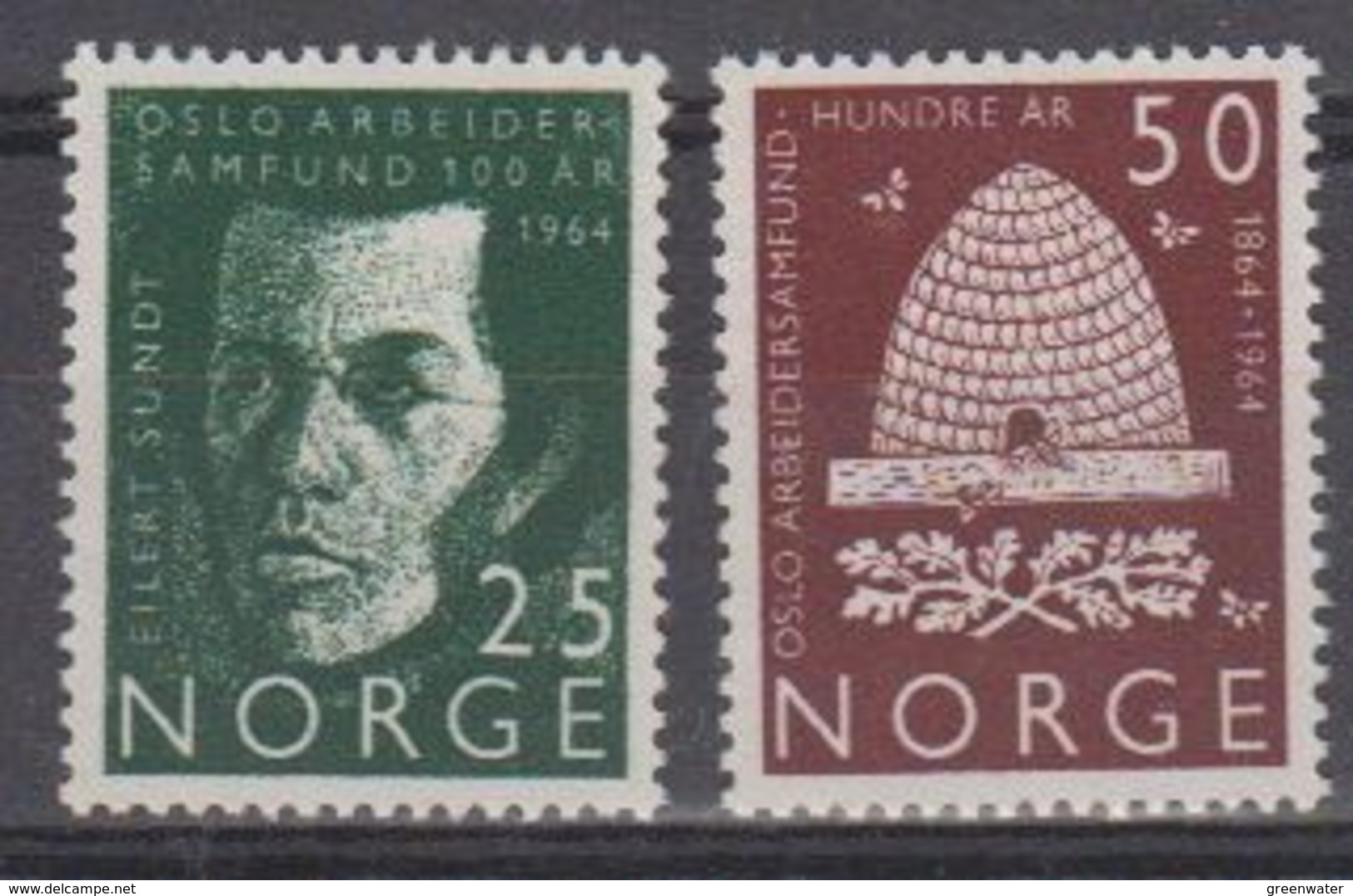 Norway 1964 Osloer Arbeiterverein 2v ** Mnh (45305G) - Ongebruikt