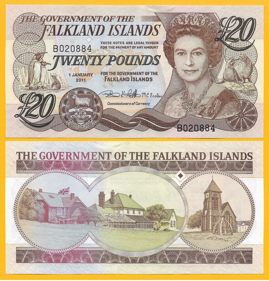 Falkland Islands 20 Pounds P-19 2011 UNC Banknote - Falklandeilanden