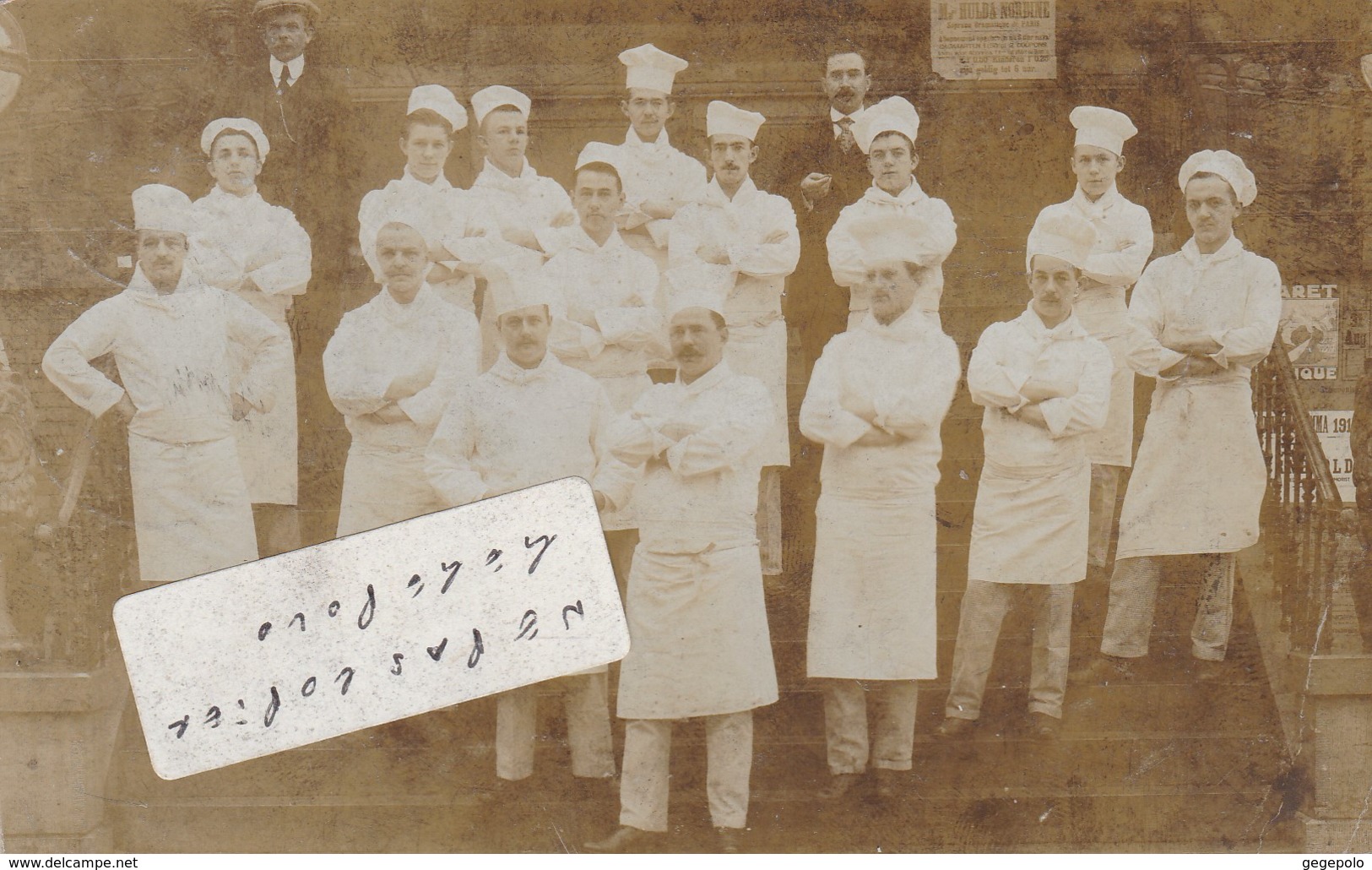 SCHEVENINGEN - Une équipe De Cuisiniers Posant En 1912 ( Carte-photo ) - Scheveningen