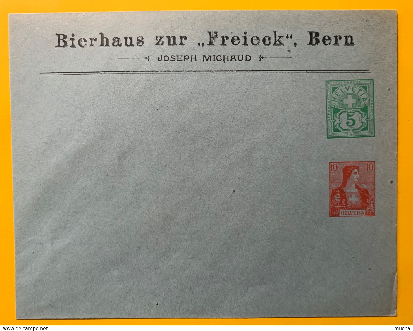 9336 -  Enveloppe Entier Postal Privé 5 Ct & 10 Ct Bierhaus Zur Freieck Bern Joseph Michaud - Entiers Postaux