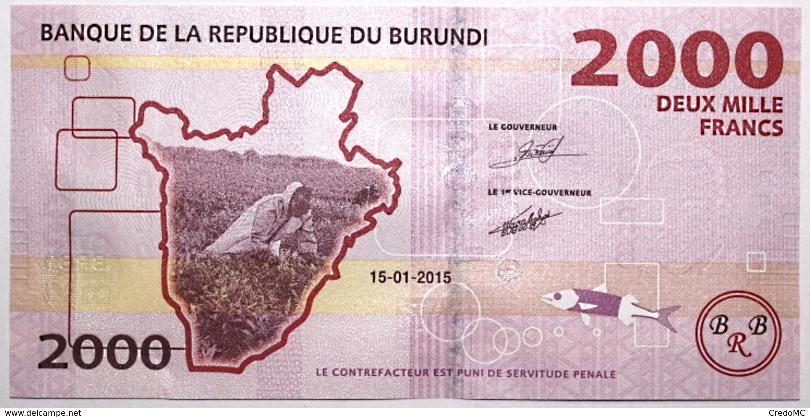 Burundi - 2000 Francs - 2015 - PICK 52a - NEUF - Burundi