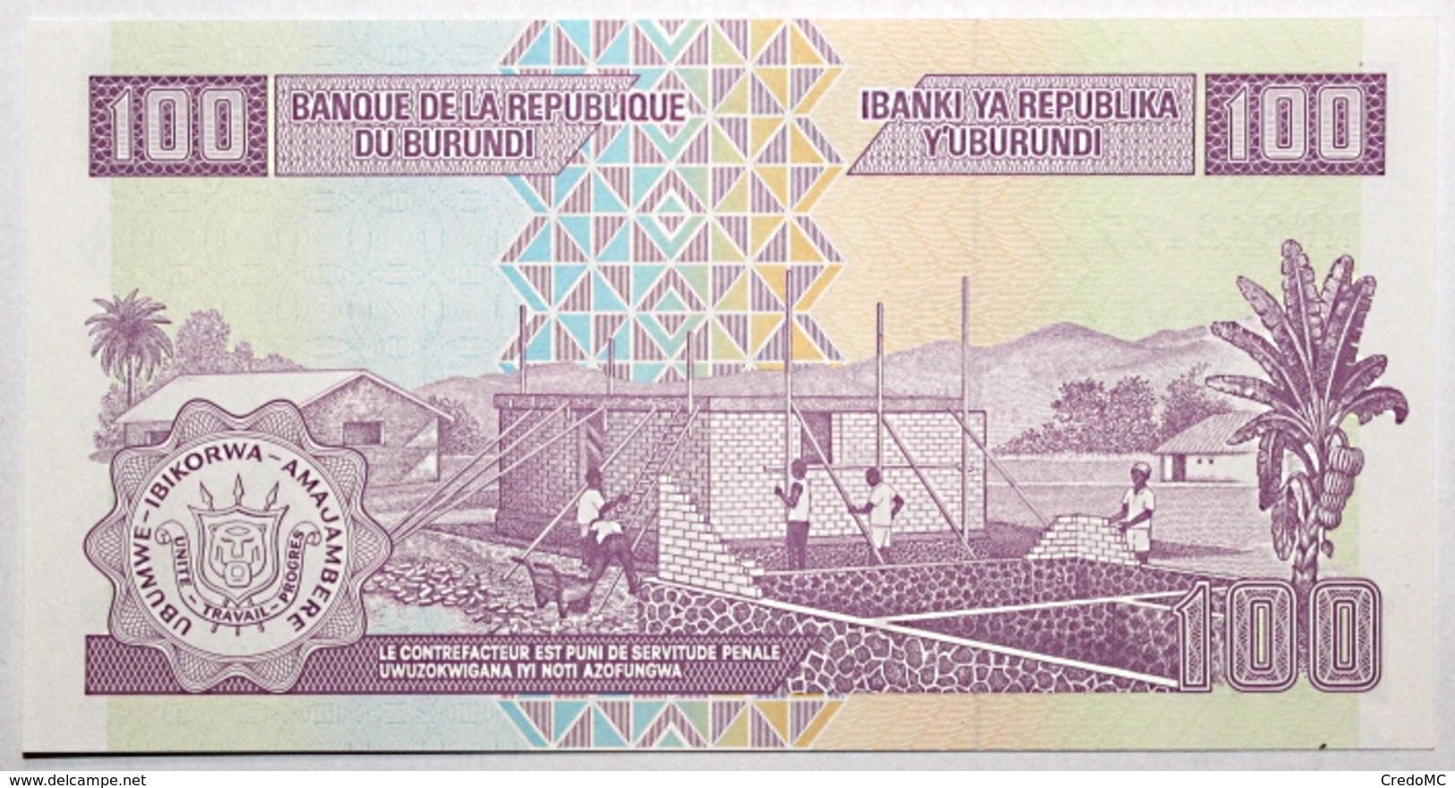 Burundi - 100 Francs - 2011 - PICK 44b - NEUF - Burundi