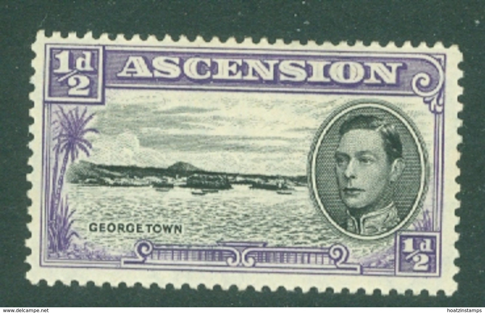 Ascension: 1938/53   KGVI    SG38b    ½d  [Perf: 13]    MH - Ascension (Ile De L')