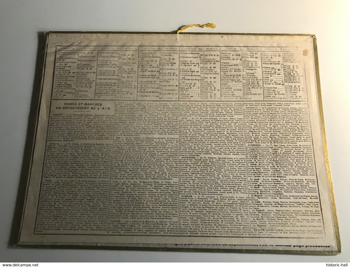 Calendrier Almanach Des Postes Et Des Telegraphes AIN - 1936  « retour Des Champs » Aquarelle - Grand Format : 1921-40