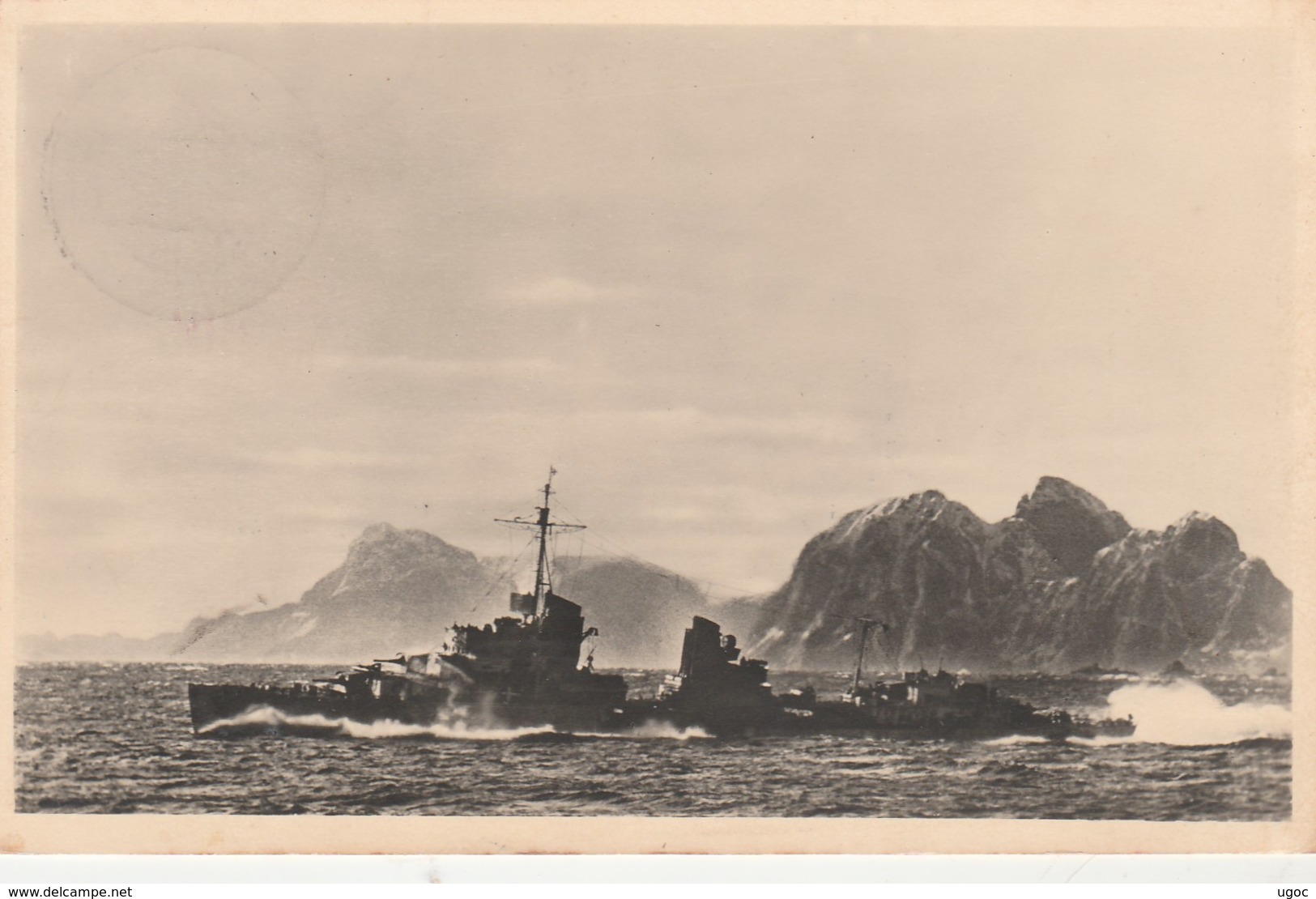 CPA -  Zerstörer In Norwegischem Fjord  - 017 - Guerra