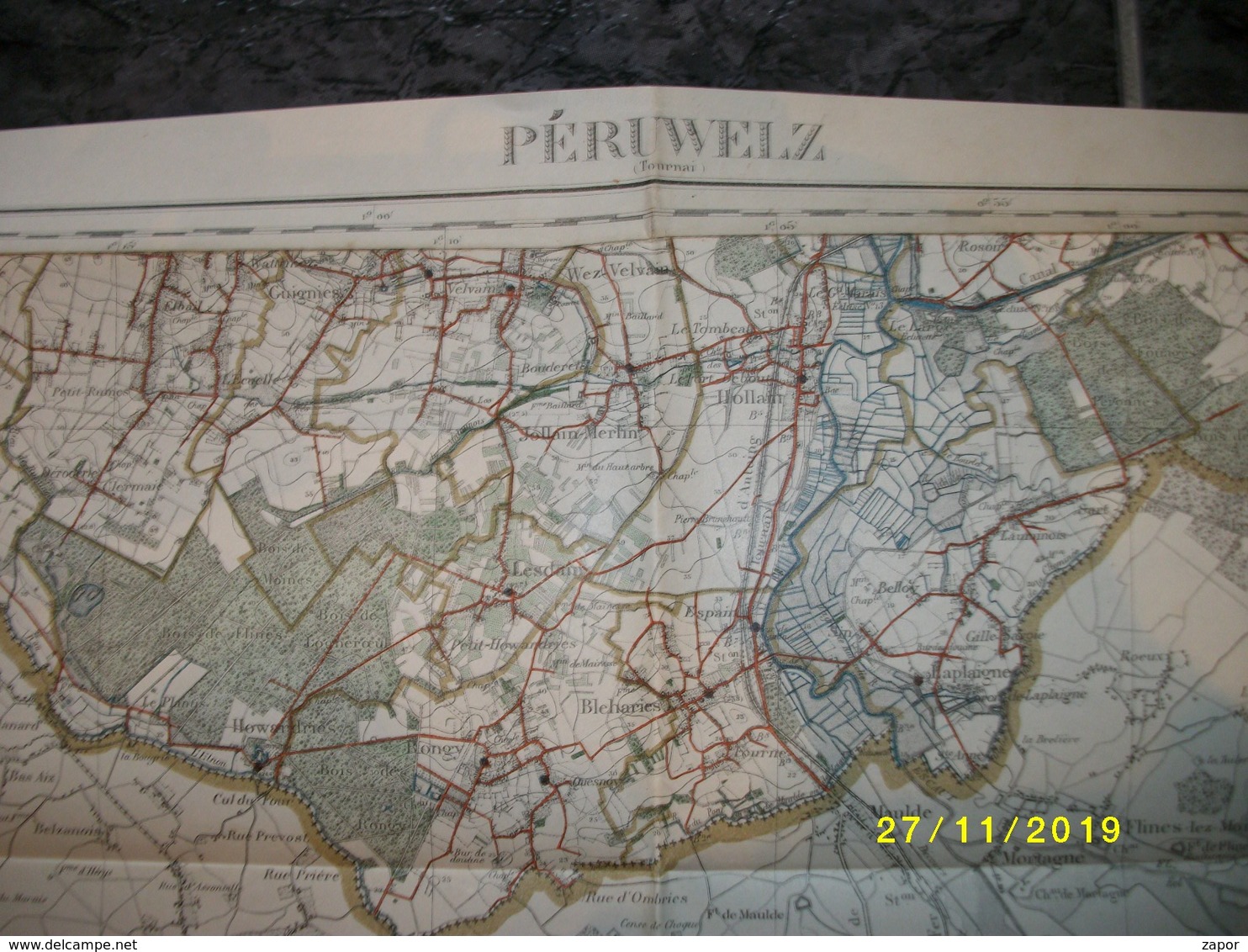 Carte Topographique De Péruwelz (Guignies - Maubray - Callenelle - Roucourt - Bouvignies - Marchiennes) - Cartes Topographiques