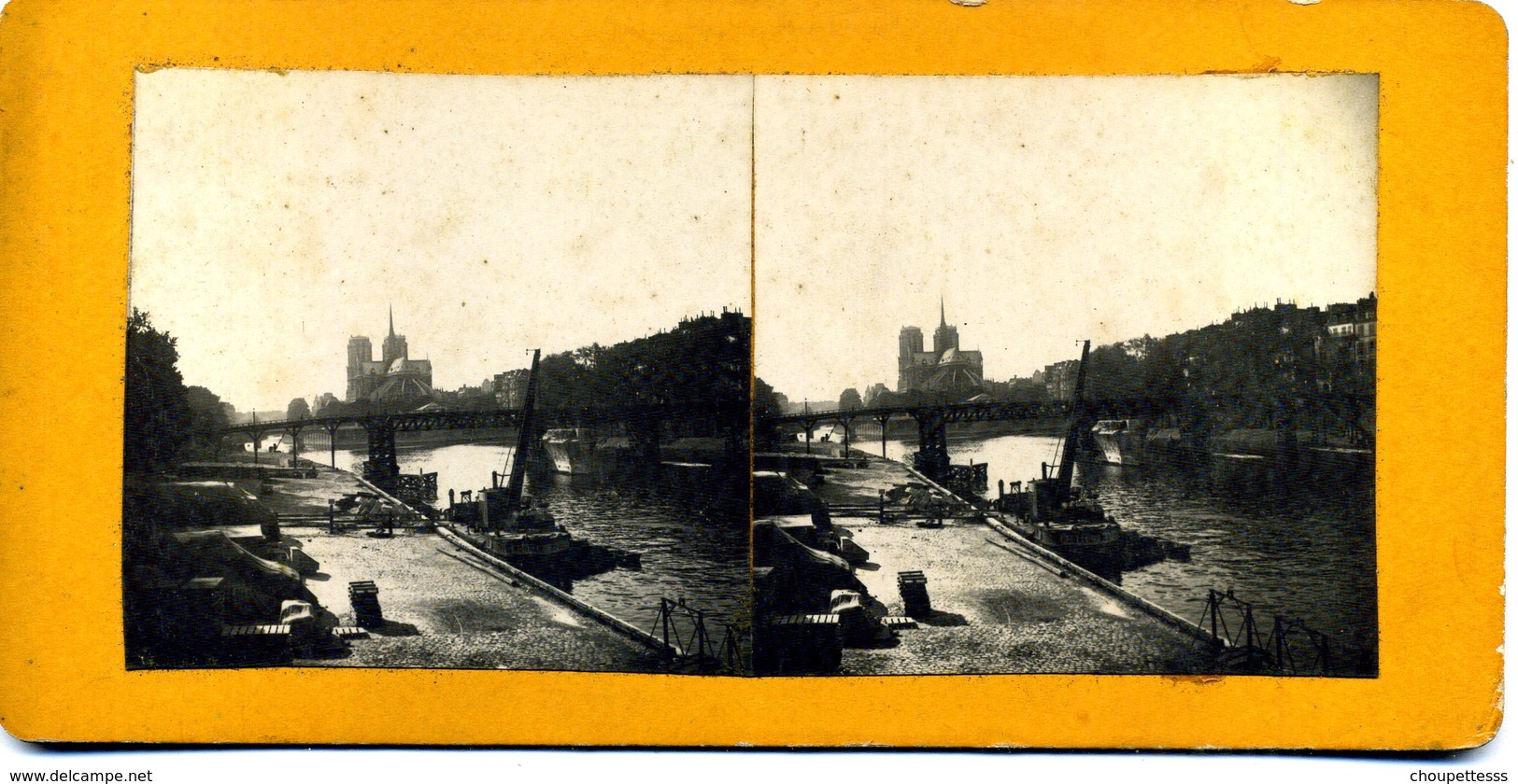 Photos Stéréoscopiques - Paris - Pont De La Tournelle Et Notre Dame Vu Du Pont Sully  En 1921  - D  19 - Stereoscopic