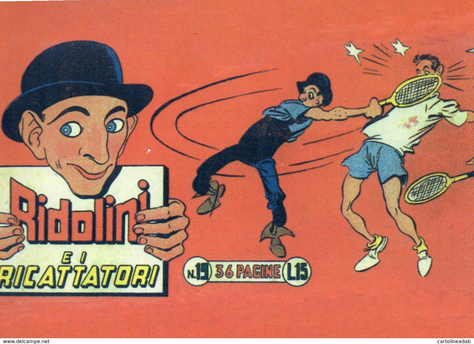 [DC1309] CPM - FUMETTI - TENNIS NEI FUMETTI - RIDOLINI E I RICATTATORI - CARTOLINEA 1309 - Non Viaggiata - Fumetti