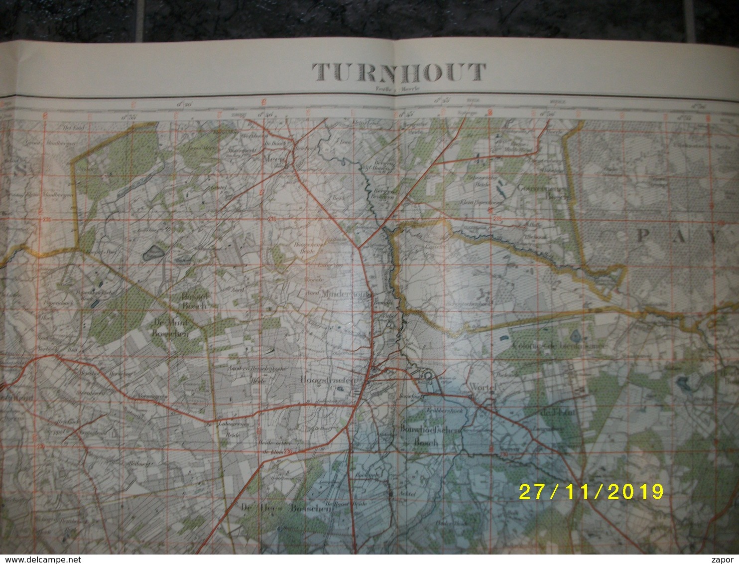 Topografische / Stafkaart Van Turnhout (Wuustwezel - Loenhout - Minderhout - Hoogstraten - Wortel - Rijkevorsel) - Cartes Topographiques