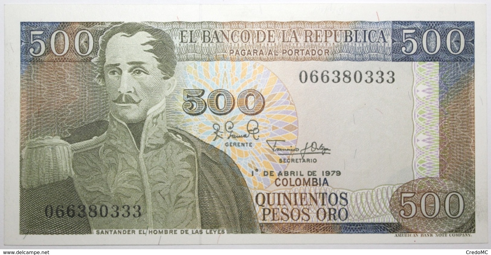 Colombie - 500 Pesos Oro - 1979 - PICK 420b - NEUF - Colombia