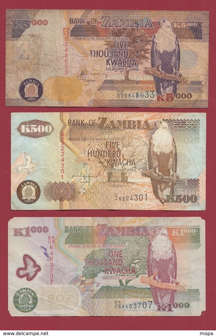 Zambie 3 Billets Dans L 'état Lot N °1---(46) - Zambia