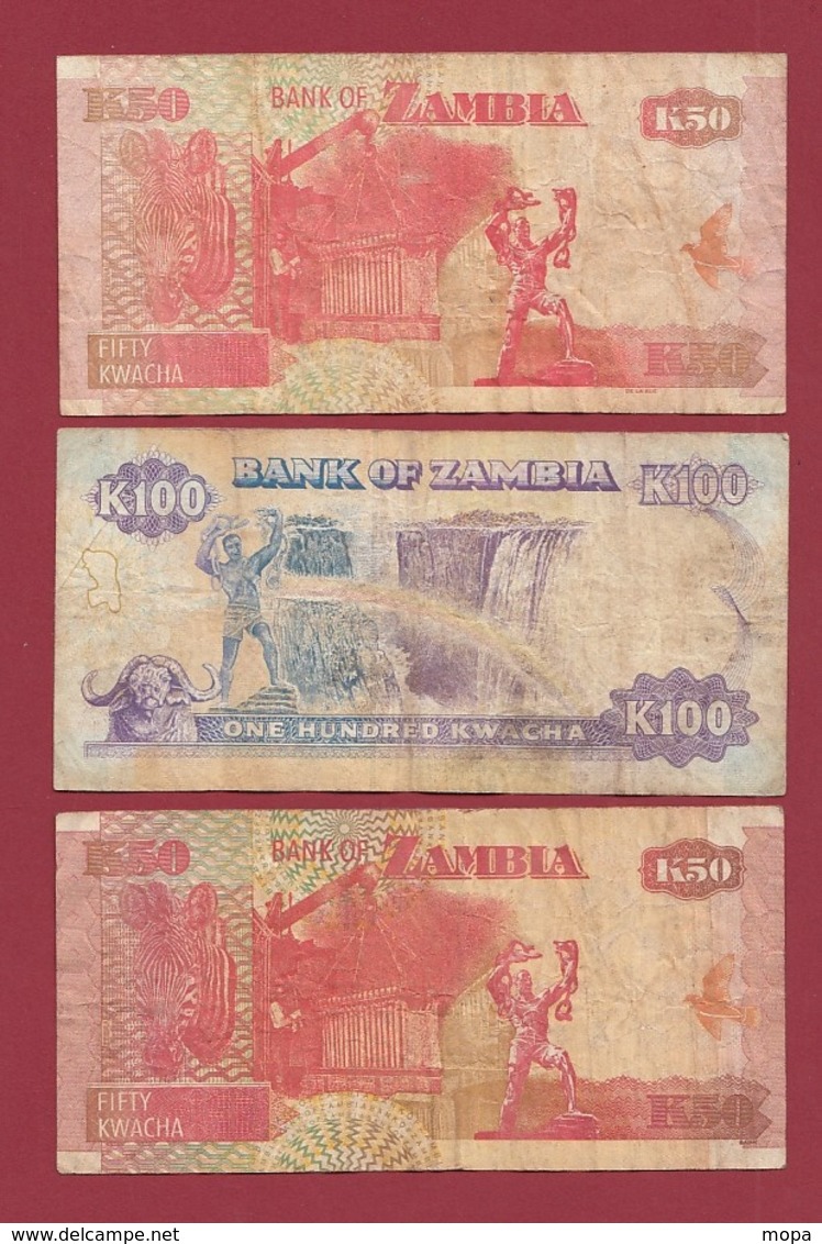 Zambie 3 Billets Dans L 'état Lot N °2---(47) - Zambie