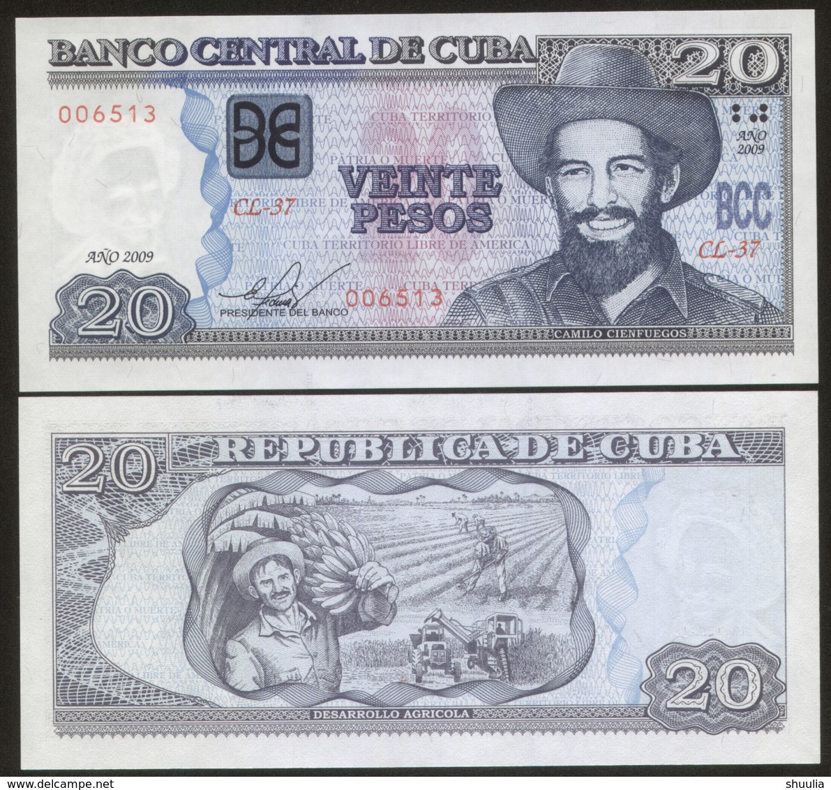 Cuba 20 Pesos 2009  Pick 122 UNC - Cuba