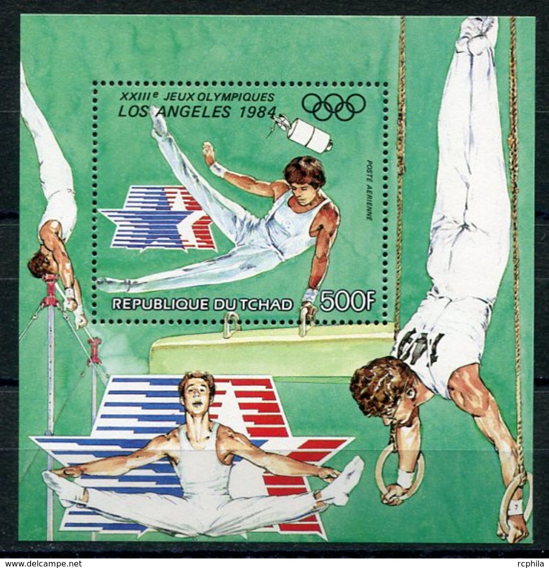 RC 14647 TCHAD JEUX OLYMPIQUES LOS ANGELES 1984 BLOC FEUILLET NEUF ** MNH TB - Chad (1960-...)