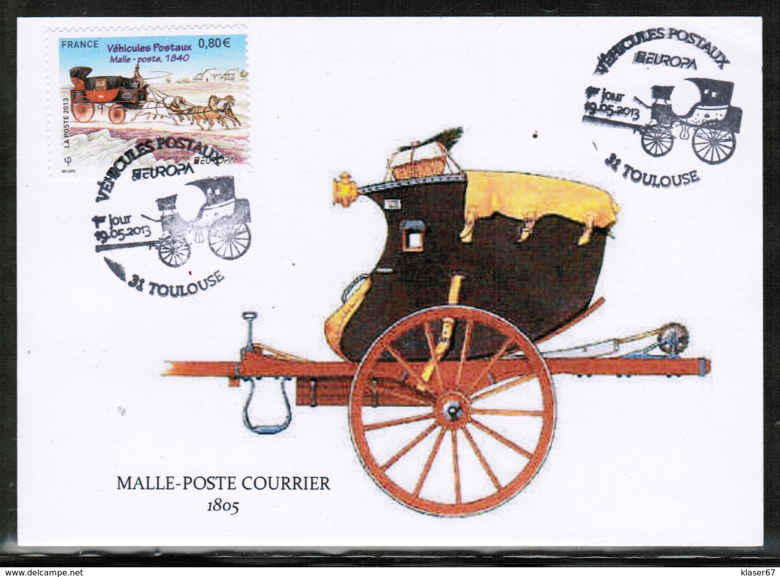 CEPT 2013 FR MI 5579 FRANCE POST CARD - 2013