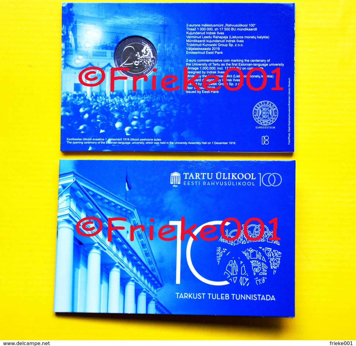 Estland - Estonie - 2 Euro 2019 Comm In Blister.(Universiteit Tartu) - Estland