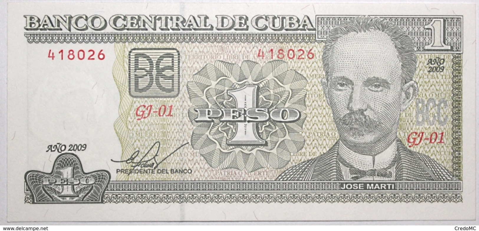 Cuba - 1 Peso - 2009 - PICK 128f - NEUF - Cuba